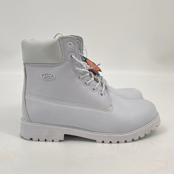 Lugz Convoy 6-Inch Boot Size 8.5W White Faux Leather Wide Water Resistant - Picture 2 of 16